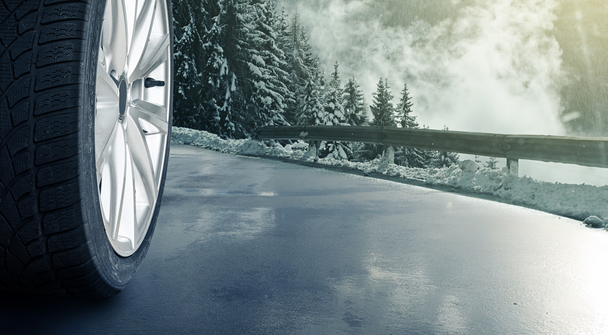 Winterreifen im Schnee