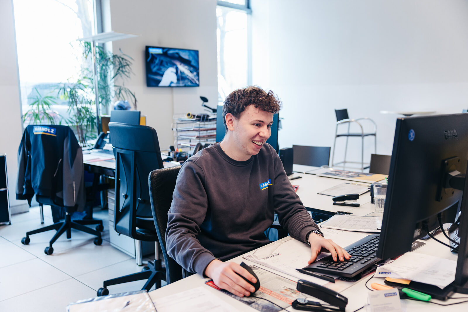 Arbeitsplatz im Büro der Filiale